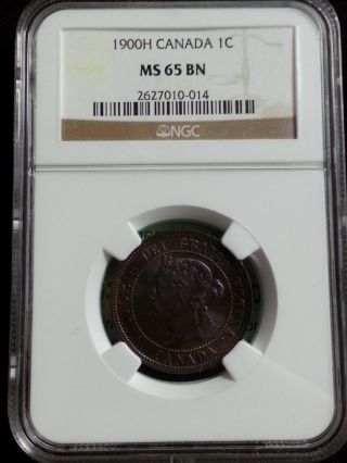 1900h Canada Cent Ngc Ms65 Bn photo