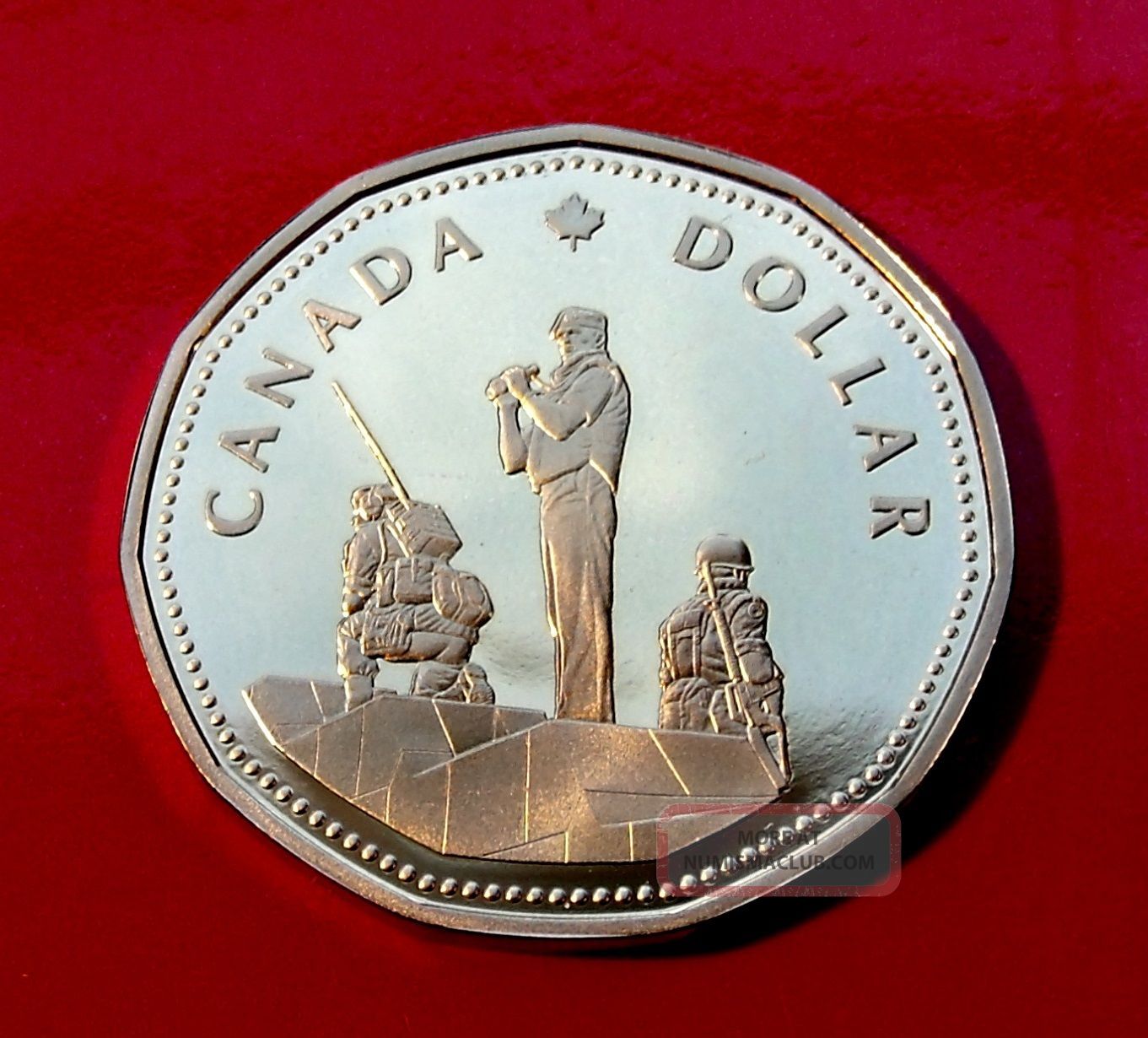 1995 CANADA PEACEKEEPING LOONIE PROOF DOLLAR COIN