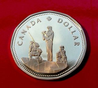 Rare Mintage 43,  000 1995 Canada Loonie Proof Peacekeeping Monument Of Ottawa photo