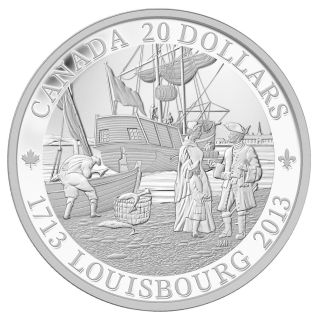 2013 Canada 300th Anniversary Of Louisbourg $20 -.  9999 Fine Silver - Ogp photo
