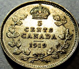 1919 Canada 5 Five Cents - Coin - photo
