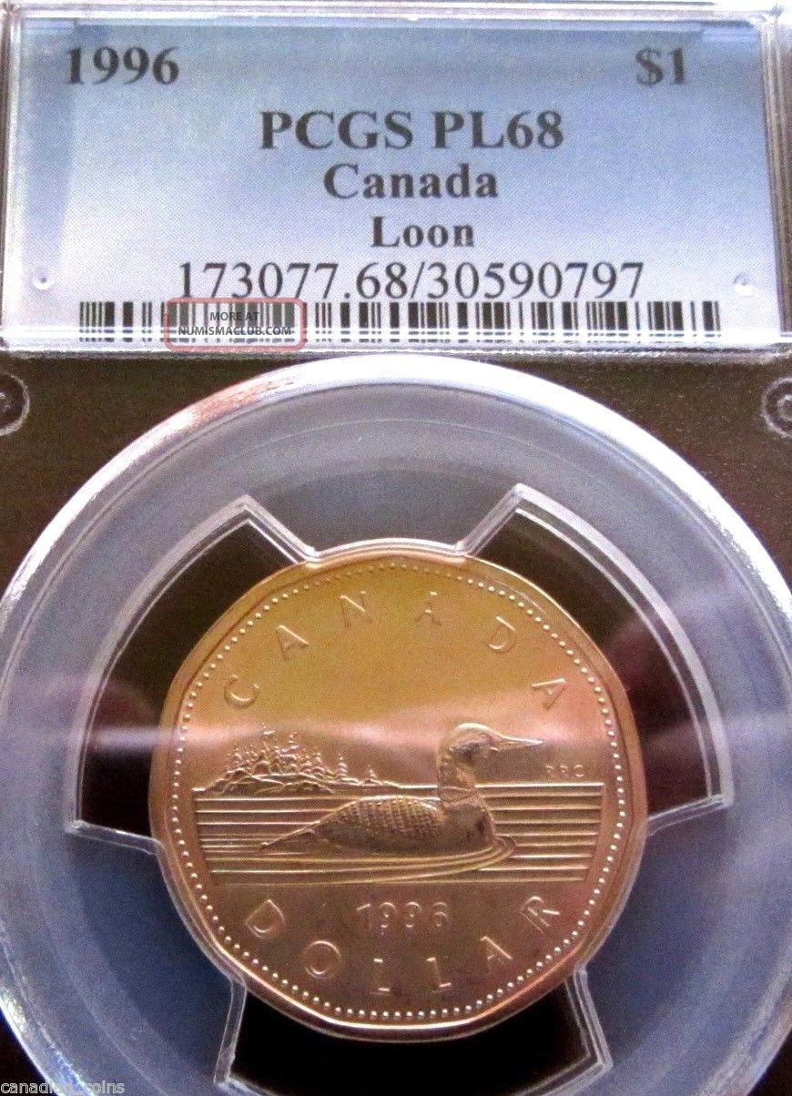 Canada 1996 Loon Dollar Certified Pcgs Pl68 Graded Solo Finest Rcm Coin Coins: Canada photo