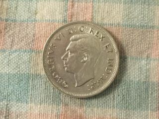 Canada 1937 Flawless Uncirculated Silver 25 Cent Coin photo