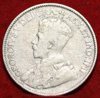 1913 Canada 25 Cent Silver Foreign Coin S/h photo