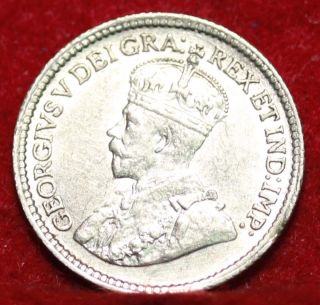 Uncirculated 1919 Canada 5 Cents Silver Foreign Coin S/h photo