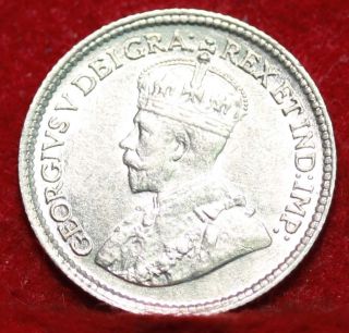 Uncirculated 1917 Canada 5 Cents Silver Foreign Coin S/h photo