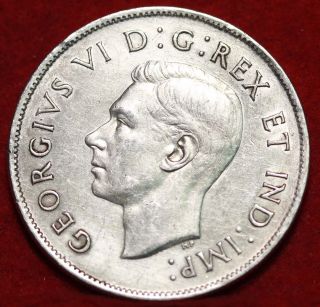 1944 Canada 50 Cents Silver Foreign Coin S/h photo