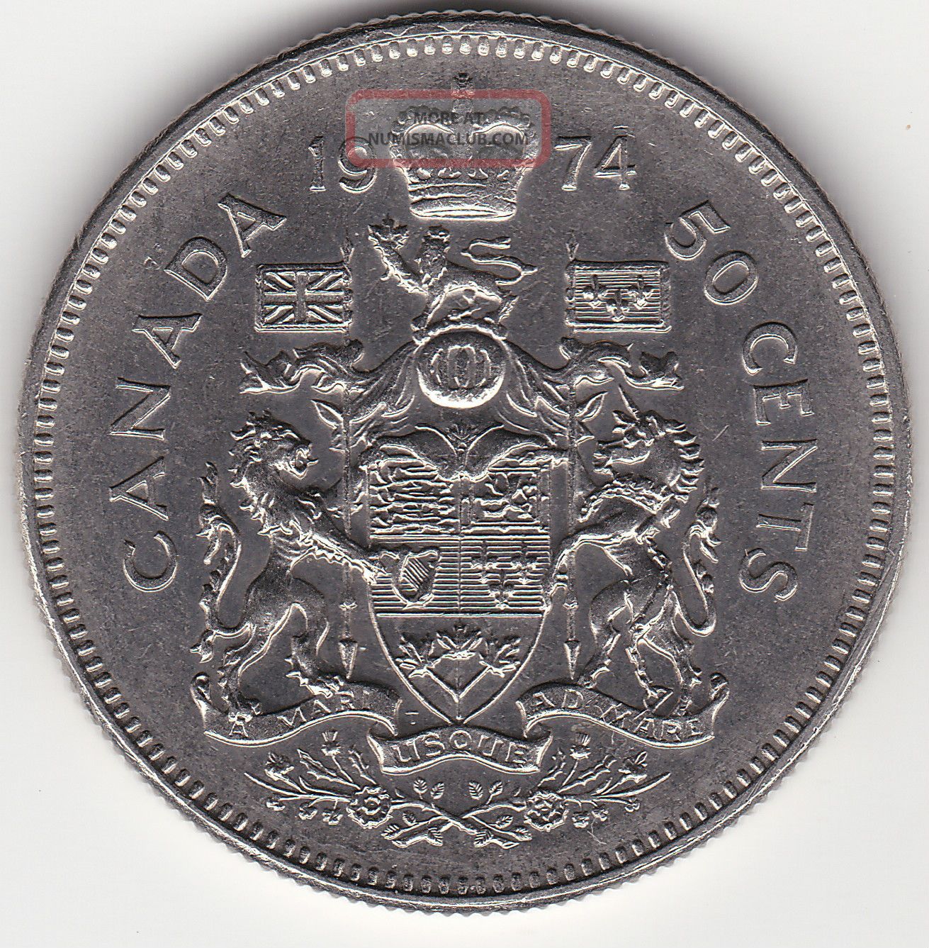 1974 Canadian 50 Cent Coin Missing S In Ts Engravers Intitials
