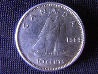 1964 - Canada 10 Cent Coin (silver) - Canadian Dime - World - 52e photo