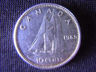 1965 - Canada 10 Cent Coin (silver) - Canadian Dime - World - 53e photo