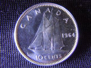 1964 - Canada 10 Cent Coin (silver) - Canadian - Dime - World - 60e photo