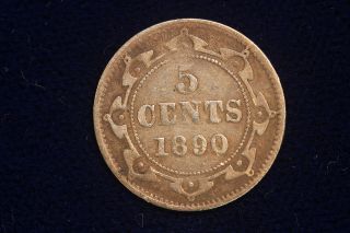 1890 Newfoundland.  5 Cents.  Filler. photo