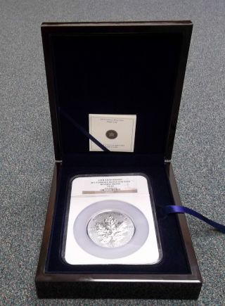 2013 Canada Maple Leaf Silver $50 25th Anniversary 5oz Reverse Proof Ngc Pf69 photo