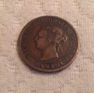 1894 Canadian Large Cent Coin Canada One Cent Grade photo