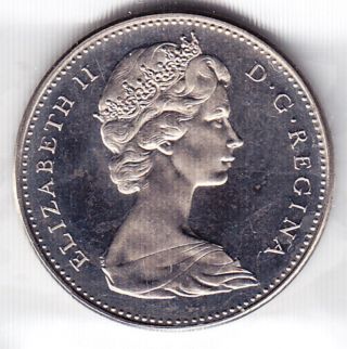 1965 Canada Iccs Graded 5 - Cent Nickel Coin - Pl 66 Heavy Cameo photo
