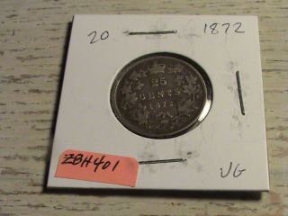 1872 Canadian Silver Quarter - Zbh401 photo