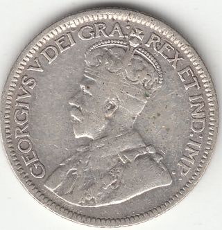. 800 Silver 1932 George V 10 Cent Piece Vg 10 photo
