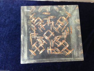 1867 - 1967 Centennial Pennies In Acrylic Cube 13cm Sq Appx 100cents 5.  6lbs (s222) photo