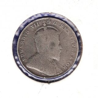1902 Old Silver Coin Edwardvs Vii Canada Rare 10 Cents 10c photo