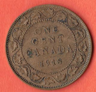 Canada - - - - One Cent - - - - 1918 - - - Quality Bronze Coin photo