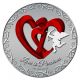 Niue 2013 $2 Love Is Precious - Red Hearts - 1oz Silver Coin Coins: Canada photo 1