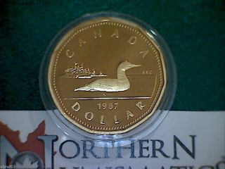 1987 Canada Proof Finish $1 Loonie Coin - First Year Of Issue: 11 Sided Coin photo