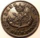 1854 Bank Of Upper Canada One Half Penny Token Dragon Slayer Coins: Canada photo 1