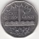 1951 Com.  Canada 5c Coin - 2 Die Cracks Coins: Canada photo 1