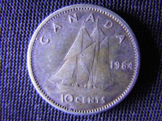 1964 - Canada 10 Cent Coin (silver) - Canadian Dime - World - 63d photo