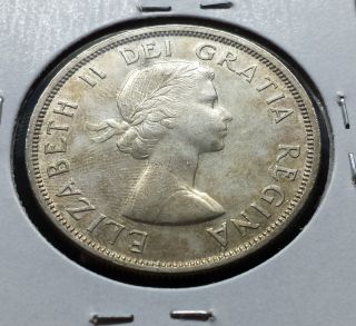 Canada Silver Dollar $1 1959 Toning Take A Look At Photos photo