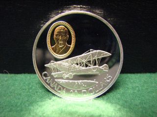 1992 Canada $20 Sterling Silver Aviation Proof Flight In Canada Curtiss Canick photo