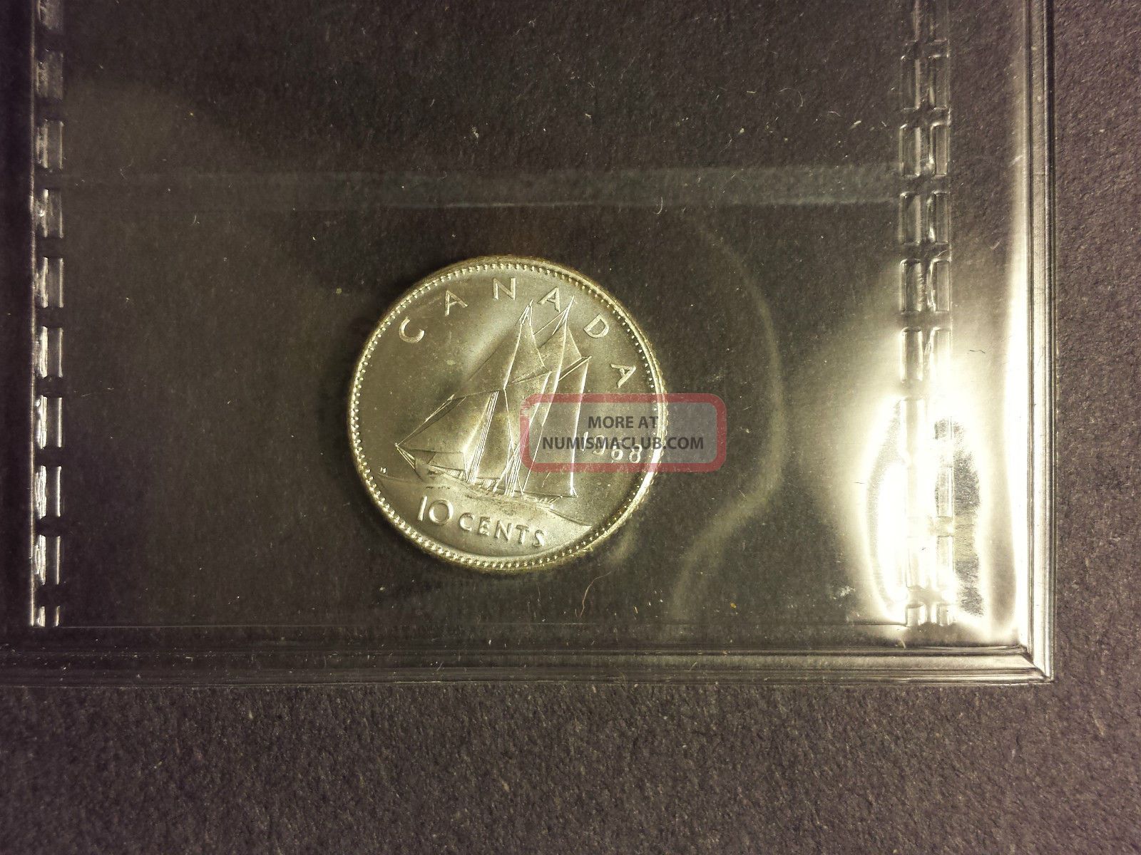 1968 Canada 10 Cents Iccs Ms 64 Silver 1968-canada-10-cents-iccs-ms-64-silver