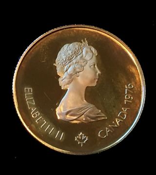 Canada Olympic Gold Proof 22k Coin 1976 1/2 Oz $100 photo