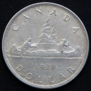 Canadian 1936 King George V 80 Silver Dollar 3 photo