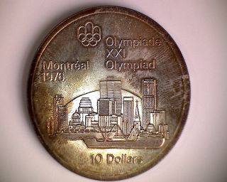 Canada $10.  00 Coin For Olimpic 1976 Silver.  925 (montreal) 48.  60 Grams photo