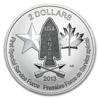2013 3/4 Oz Silver Canadian $2 Devil ' S Brigade photo