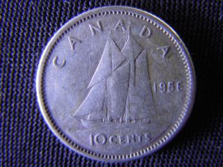 1956 - Canada 10 Cent Coin (silver) - Canadian Dime - World - 43d photo