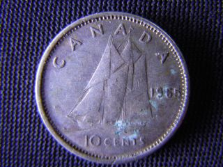 1965 - Canada 10 Cent Coin (silver) - Canadian Dime - World - 19d photo