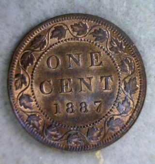 Canada Large Cent 1887 Bu (stock 0359) photo