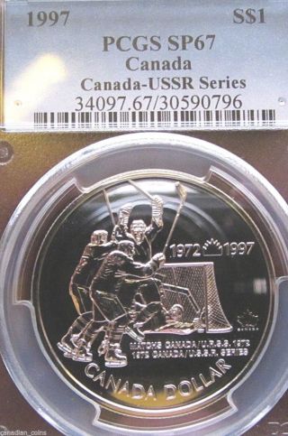 Canada 1997 $1 Silver Dollar Pcgs Graded Sp67 Canada - Ussr Series photo