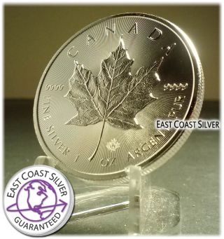 2015 Canadian Maple Leaf Silver Coin 1 Troy Ounce.  9999 Silver Coin photo