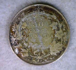 Canada 50 Cents 1929 Silver Coin (stock 0107) photo