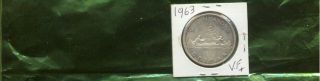 1963 Canada Silver Dollar Very Fine,  (look) photo