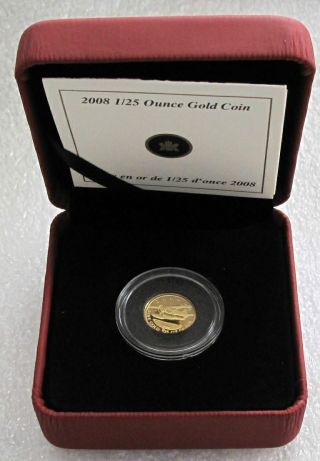 Canada 2008 Proof Pure 9999 Gold 1/25 Oz Rcm Collector 50 Cent Coin photo