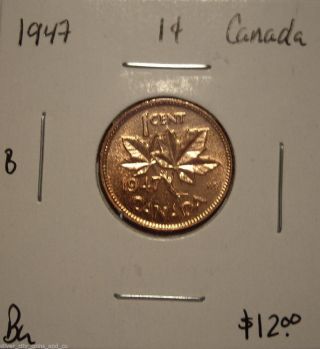 B Canada George Vi 1947 Small Cent - Bu photo