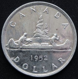 Canadian 1952 King George Vi 80 Silver Dollar photo