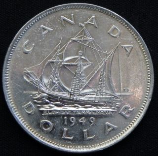 Canadian 1949 King George Vi 80 Silver Dollar 2 photo