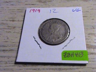 1914 Canadian Silver Quarter - Zbh413 photo