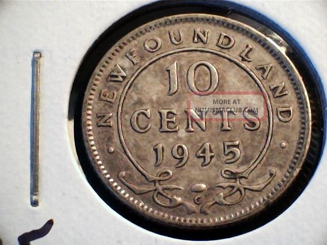 1945 Newfoundland Ten Cent Coin.  Pre - Confederation Canada Coins: Canada photo