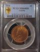 1916,  Canada Large Cent,  Georgev,  Pcgs Secure Ms 64rb,  Redbrown Toning Coins: Canada photo 1